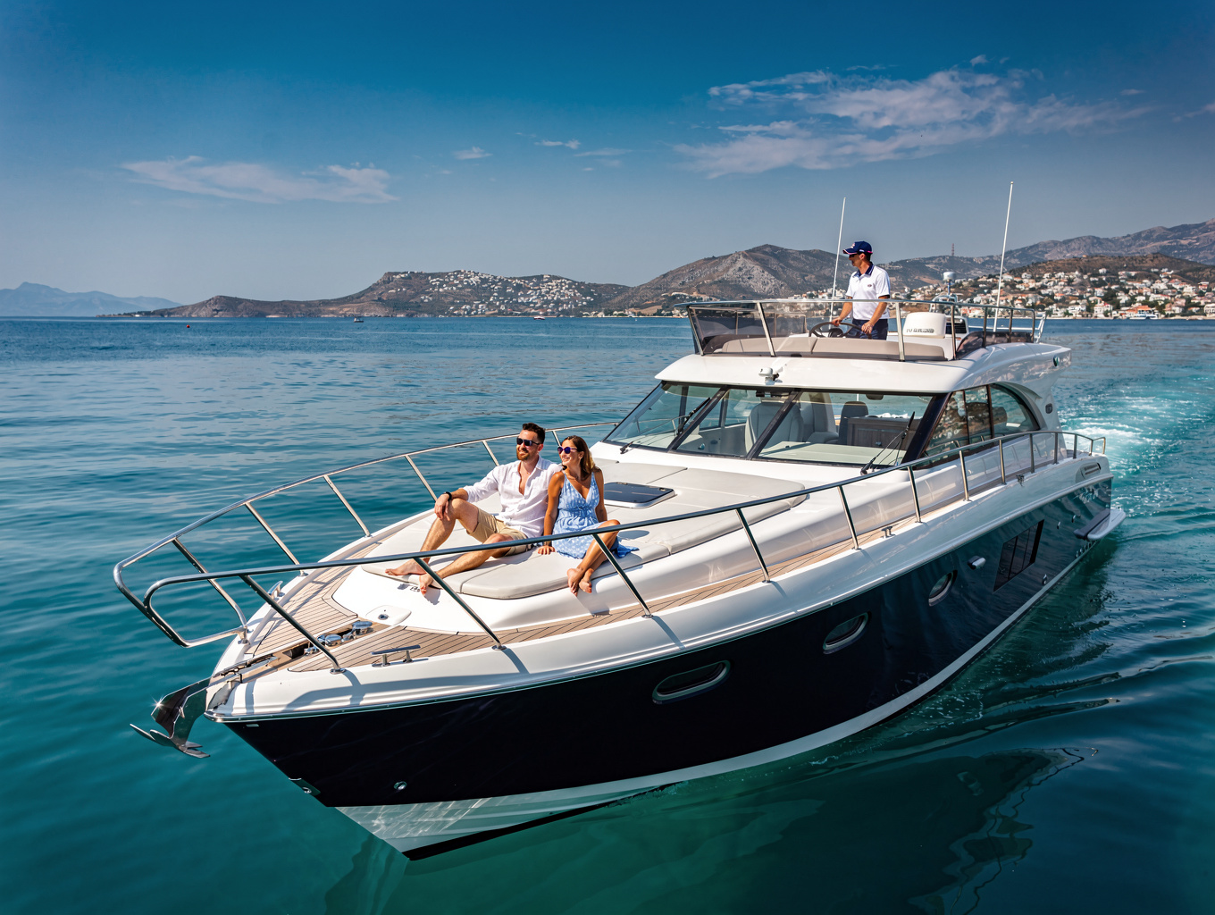 Private yacht anchored in Sifnos bay